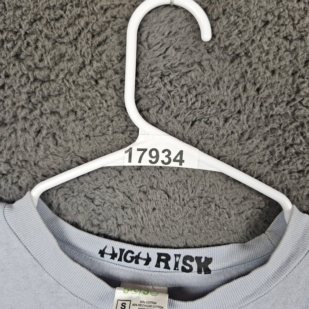 M/SF/T Mad Minds High Risk Graphic T-Shirt Small Cotton Blend Light Blue - Picture 10 of 10